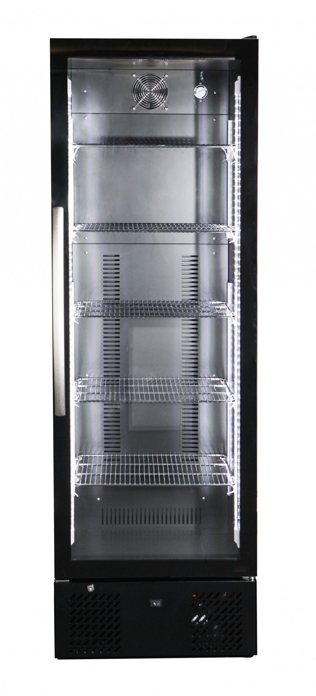 Showcase your products in style with the Combisteel Single Glass Door Upright Display Cooler Fridge BDK-293 - 7455.1347!