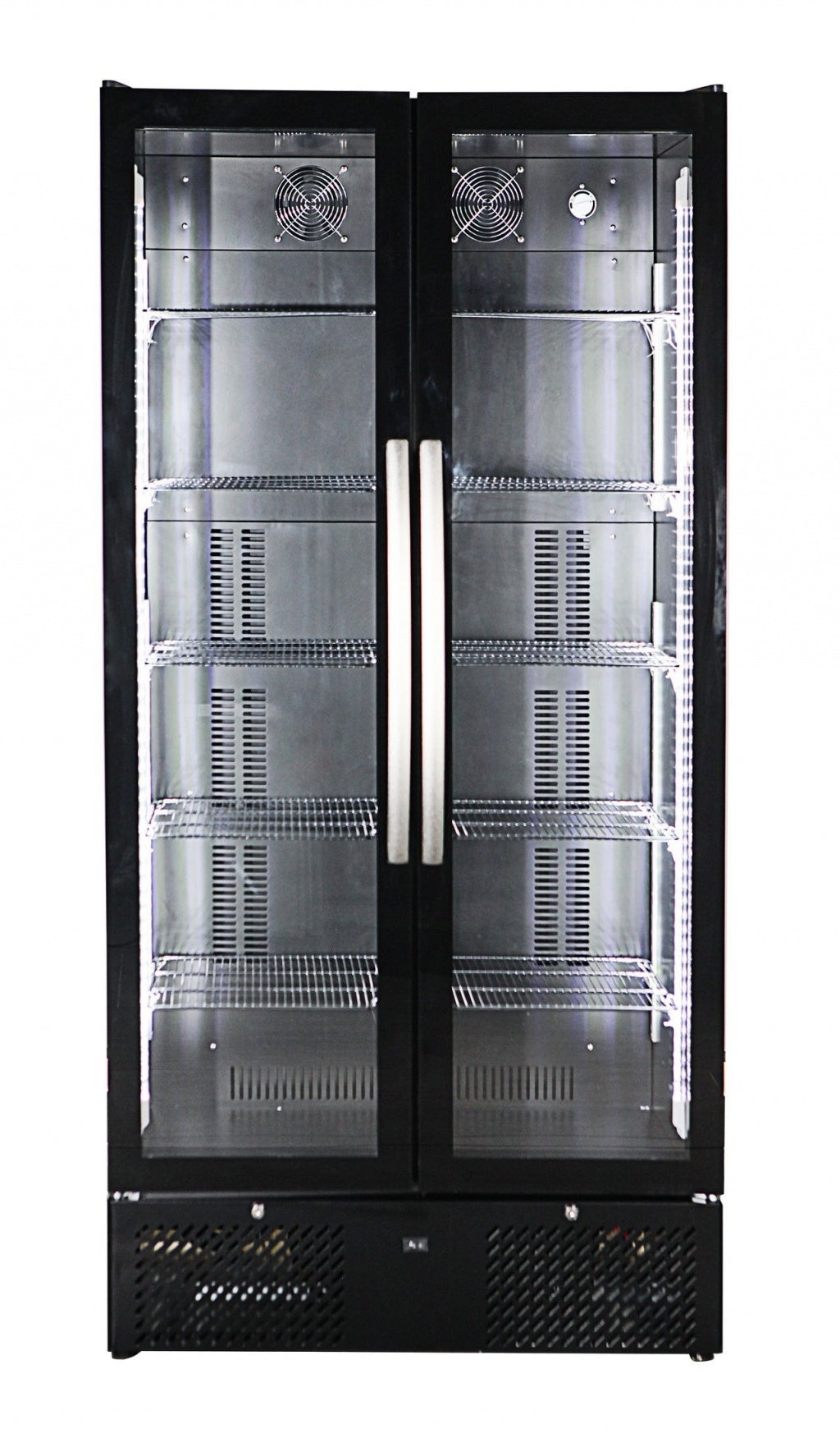 Stylish Combisteel Double Hinged Glass Door Upright Display Cooler - Model BDK-458 for Maximum Visibility and Freshness!