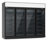 Premium Black Glass Door Freezer Merchandiser – Combisteel 2060L Capacity with Four Hinged Doors
