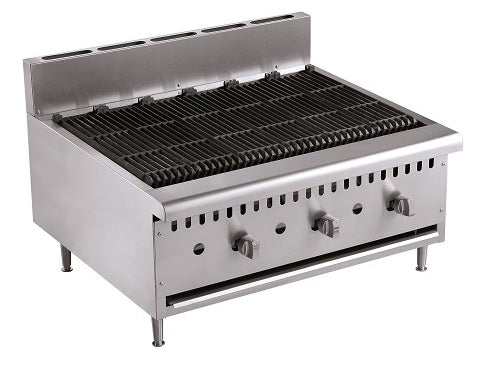 Discover the Combisteel 3-Burner Gas Lava Rock Char Grill – 915mm of Culinary Excellence! Model: 7455.0915