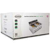 Commercial Fryer - Dual Electric Fryer with Twin Tanks - 24 Litre Capacity, Powerful 18kW, Countertop Design