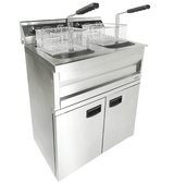 Commercial Fryer - Introducing the Electric Dual Tank Floor Fryer – 2 x 9 Litre Capacity for Perfectly Crispy Results
