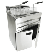Commercial Fryer - Introducing the Electric Dual Tank Floor Fryer – 2 x 9 Litre Capacity for Perfectly Crispy Results