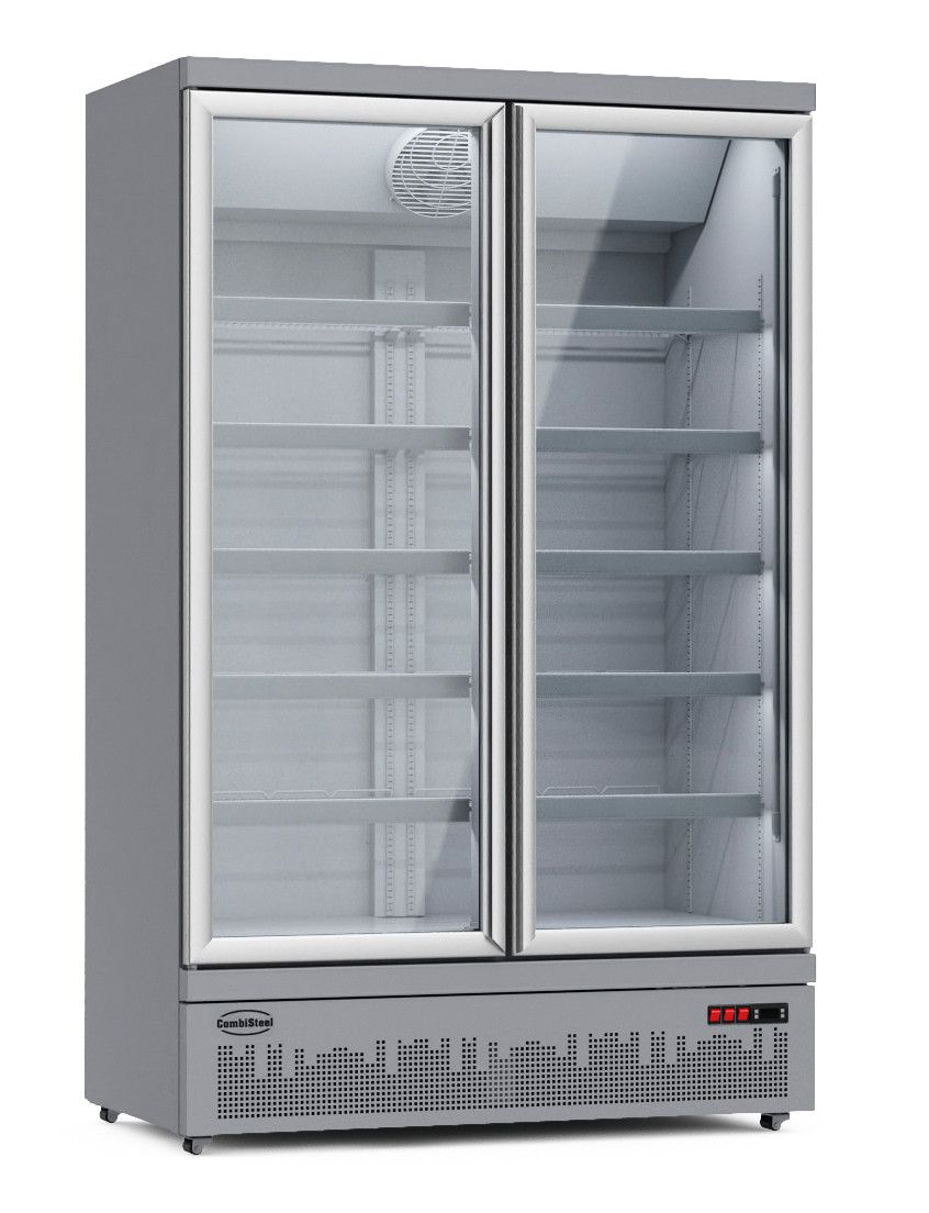 Showcase Your Products with the Combisteel JDE-1000F Double Glass Door Display Freezer - 7455.2215