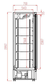 Showcase Your Products with the Combisteel JDE-1000F Double Glass Door Display Freezer - 7455.2215