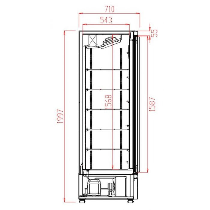 Revitalize Your Display with the Combisteel Triple Glass Door Showcase Freezer JDE-1530F - Ideal for Stunning Visibility and Freshness! 7455.2220