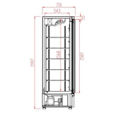 Revitalize Your Display with the Combisteel Triple Glass Door Showcase Freezer JDE-1530F - Ideal for Stunning Visibility and Freshness! 7455.2220