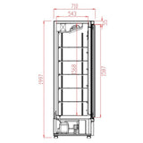 Sleek Combisteel Single Glass Door Display Cooler Fridge JDE-600R - Elevate Your Beverage Presentation!