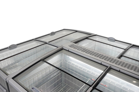 Commercial Chest Freezer - 2100mm Automatic Defrost Chest Freezer in Sleek Grey - Perfect for Supermarkets