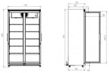 Refrigerated Elegance: Combisteel INS-1000F Double Glass Door Display Freezer - 7455.2420