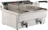 Premium Combisteel Dual Tank Electric Countertop Fryer - 2 x 8 Liters of Delightful Frying Capacity - Model 7455.1005