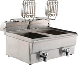 Premium Combisteel Dual Tank Electric Countertop Fryer - 2 x 8 Liters of Delightful Frying Capacity - Model 7455.1005