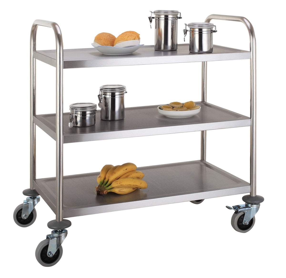 Versatile 3-Shelf Flat-Pack Trolley by Combisteel – Model 7455.1155