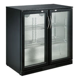 Sleek Black 2-Door Backbar Cooler by Combisteel - Model 7455.1305