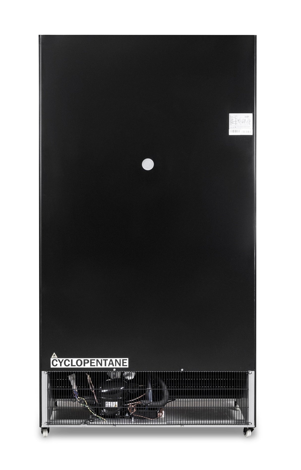 Sleek Black Combisteel Sliding Glass Door Refrigerator - Model BEZ-780SL