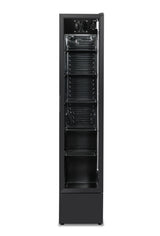 Combisteel Glass Door Refrigerator Narrow Black Nap 150