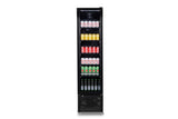 Combisteel Glass Door Refrigerator Narrow Black Nap 250