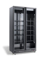 Refrigerator 2 Glass Doors Black Nap-850