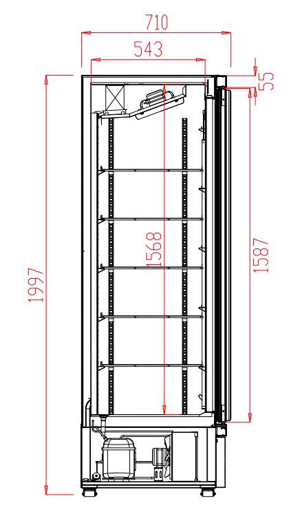 Elegant Combisteel 2-Door Glass Refrigerator JDE-1000R – Ultimate Cooling Solution!