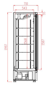 Elegant Combisteel 2-Door Glass Refrigerator JDE-1000R – Ultimate Cooling Solution!