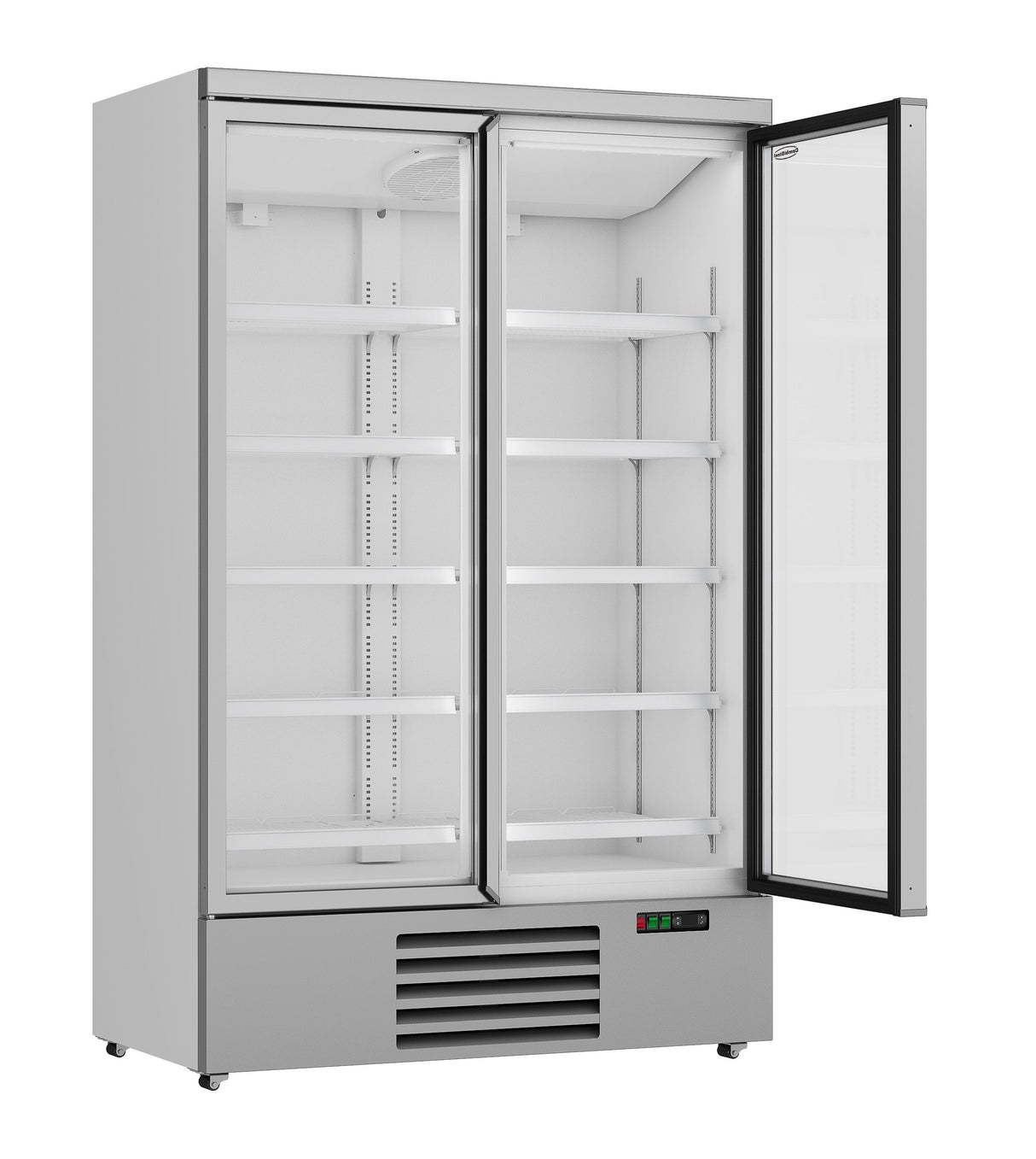 Elegant Combisteel 2-Door Glass Refrigerator JDE-1000R – Ultimate Cooling Solution!