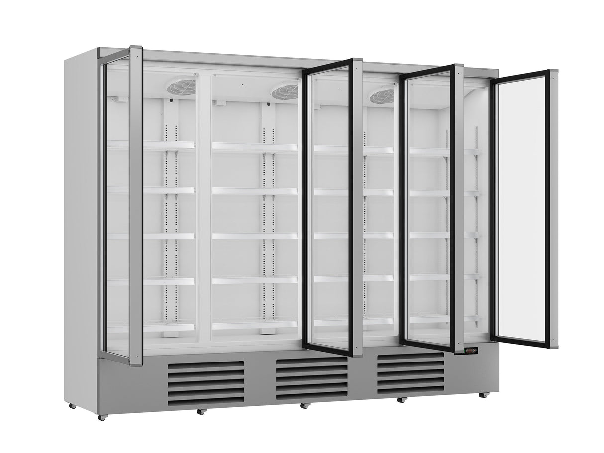 Stylish Combisteel 4-Door Glass Refrigerator - Model JDE-2025R