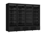 Combisteel Freezer 4 Glass Doors Black Jde 2025 F Bl *Transport On Request* **Note: There Is A Higher Inrush Current, Which Makes A Circuit Breaker With Type C Characteristic Necessary.**