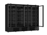 Combisteel Freezer 4 Glass Doors Black Jde 2025 F Bl *Transport On Request* **Note: There Is A Higher Inrush Current, Which Makes A Circuit Breaker With Type C Characteristic Necessary.**