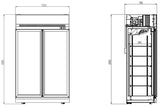 Premium Combisteel 2-Door Glass Refrigerator - Model Ins-1000R - Perfect for Your Business!