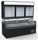Enhance Your Grocery Experience with the Combisteel 3-Door Wall Chiller Fridge Featuring Under Freezer - Model 7455.2515
