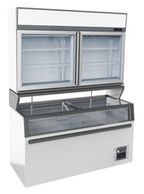 Sleek White Wall-Mounted Freezer with 2 Glass Doors by Combisteel - Model 7455.2520