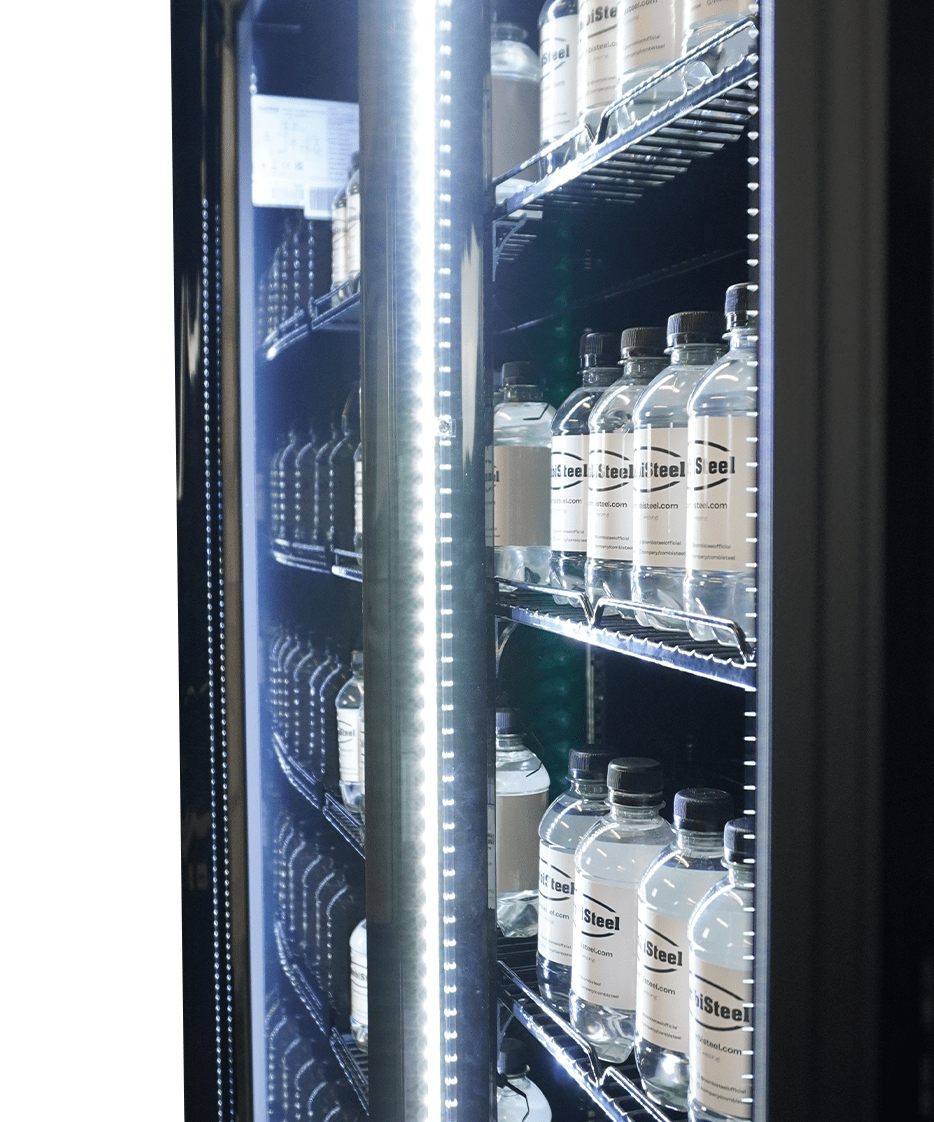 Commercial Catering Equipment - Refrigerator 3 Glass Doors Black Irm 1180 R Bl