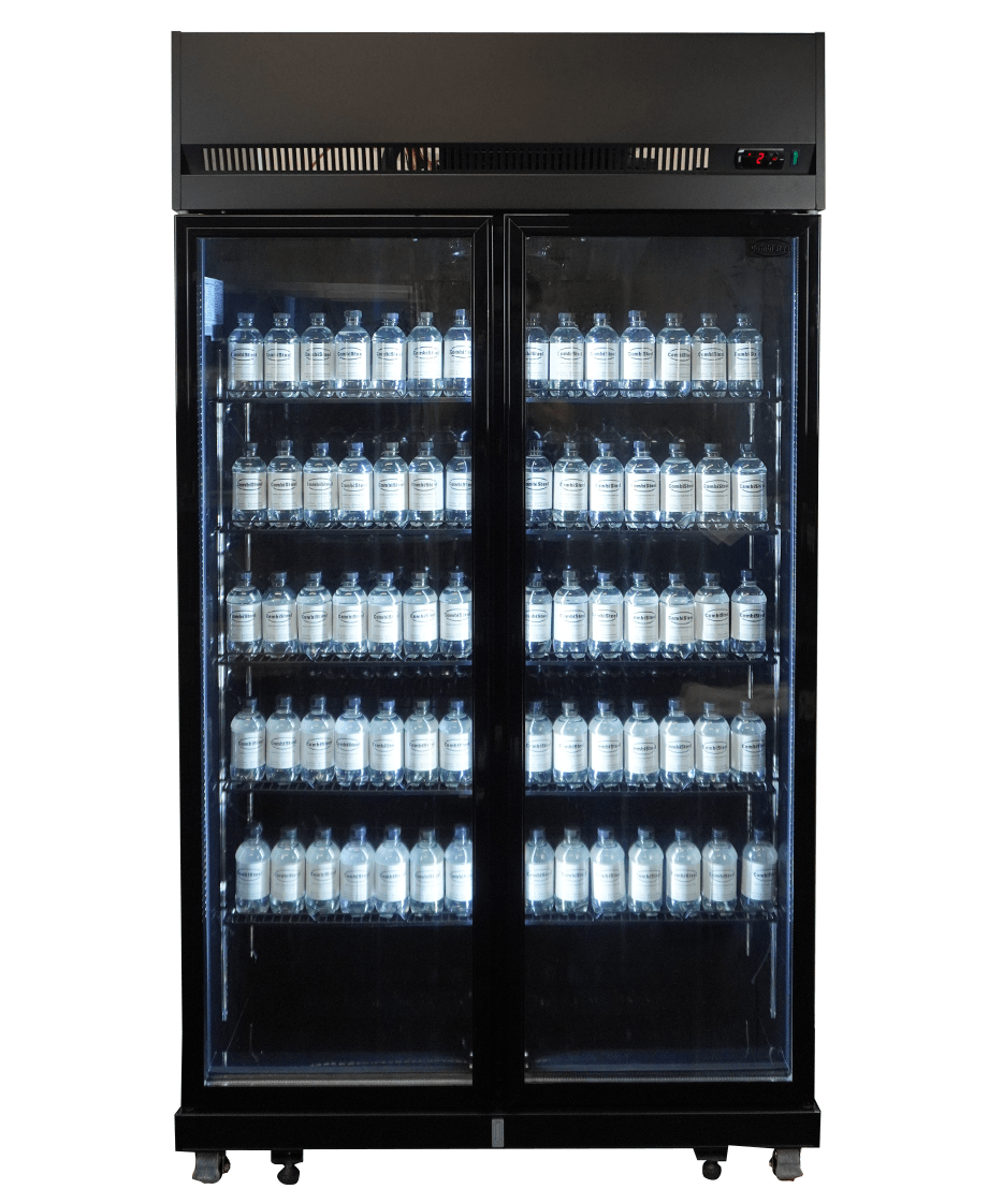Commercial Catering Equipment - Refrigerator 2 Glass Doors Black Irm 770 Bl