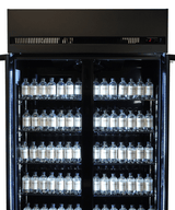 Commercial Catering Equipment - Refrigerator 2 Glass Doors Black Irm 770 Bl