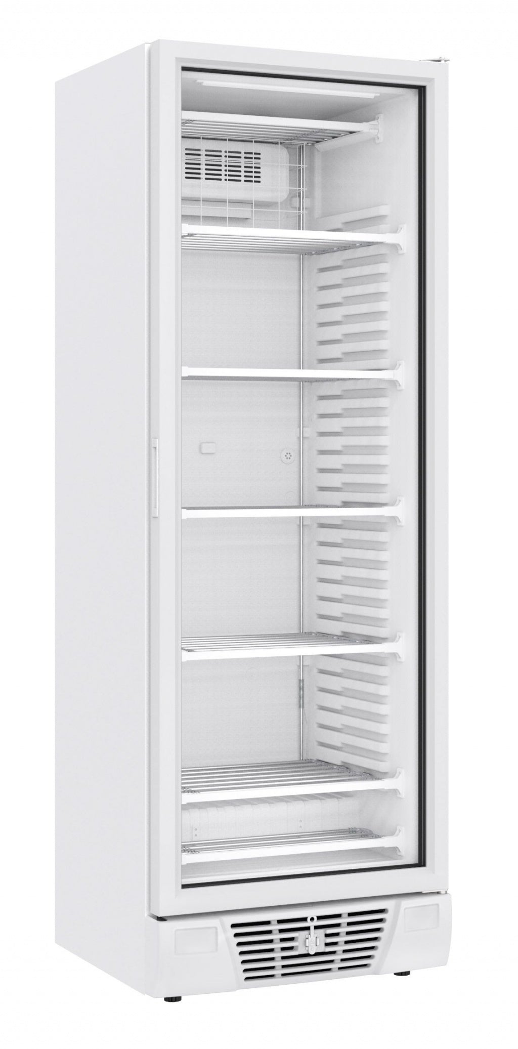 Sleek White 382L Glass Door Display Freezer by Combisteel - Model 7464.0062