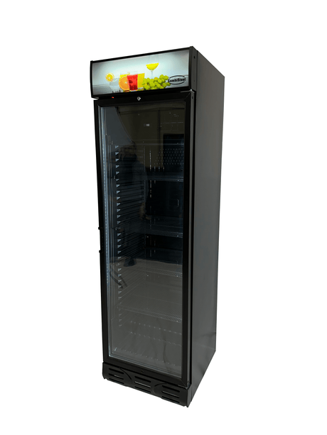 Commercial Refrigerator - Black Single Hinged Glass Door Fridge Merchandiser - Model 7464.0090