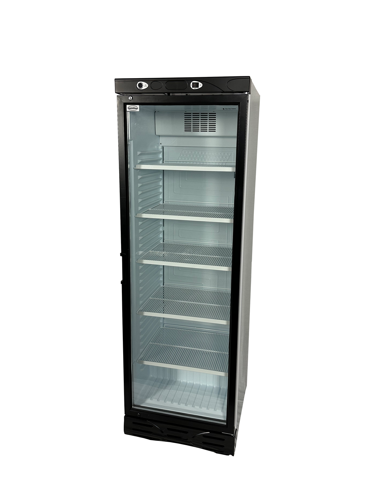 Chic 382L Combisteel Glass Door Refrigerator - Perfect for Stylish Cooling Solutions!