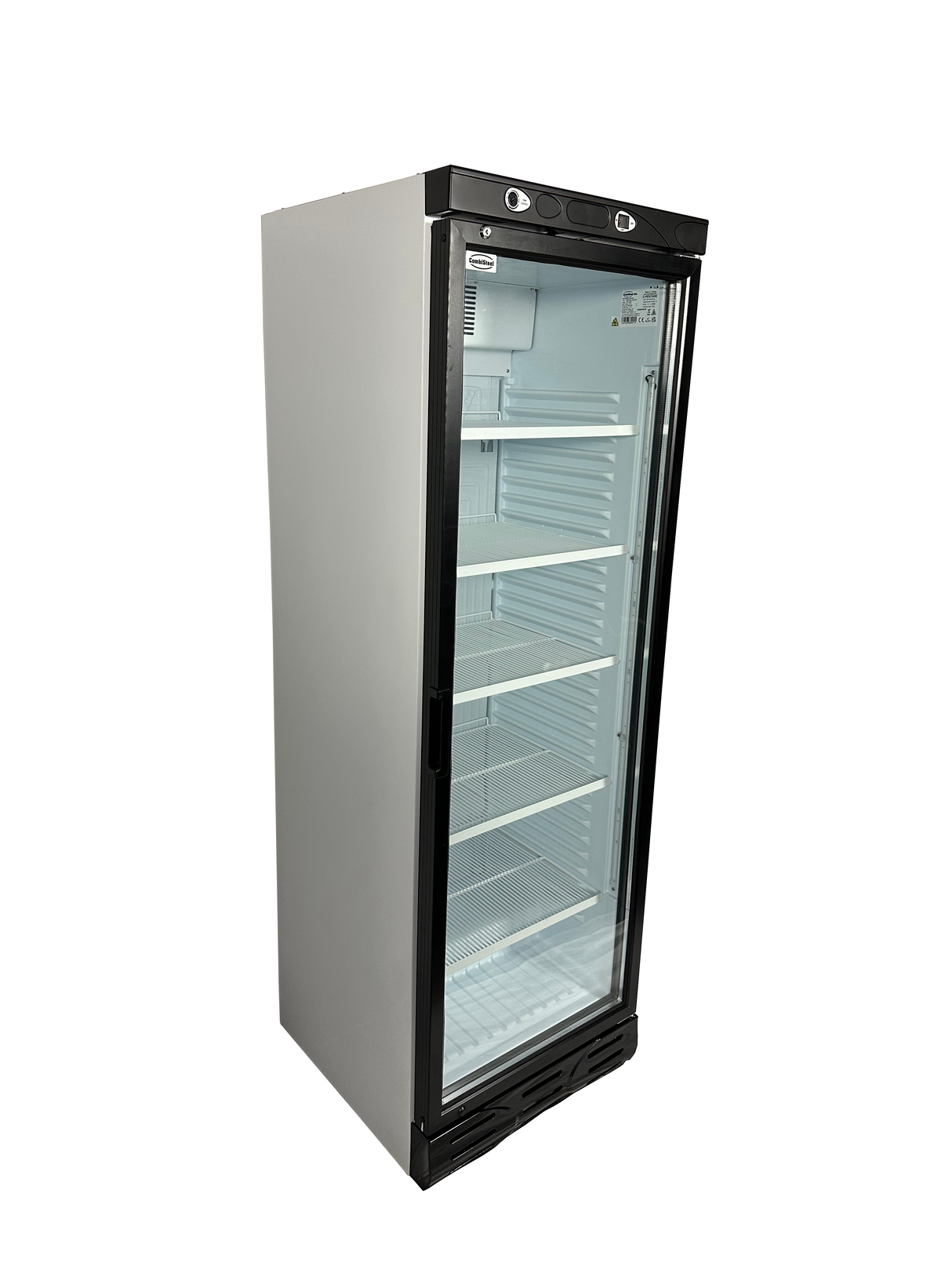 Chic 382L Combisteel Glass Door Refrigerator - Perfect for Stylish Cooling Solutions!