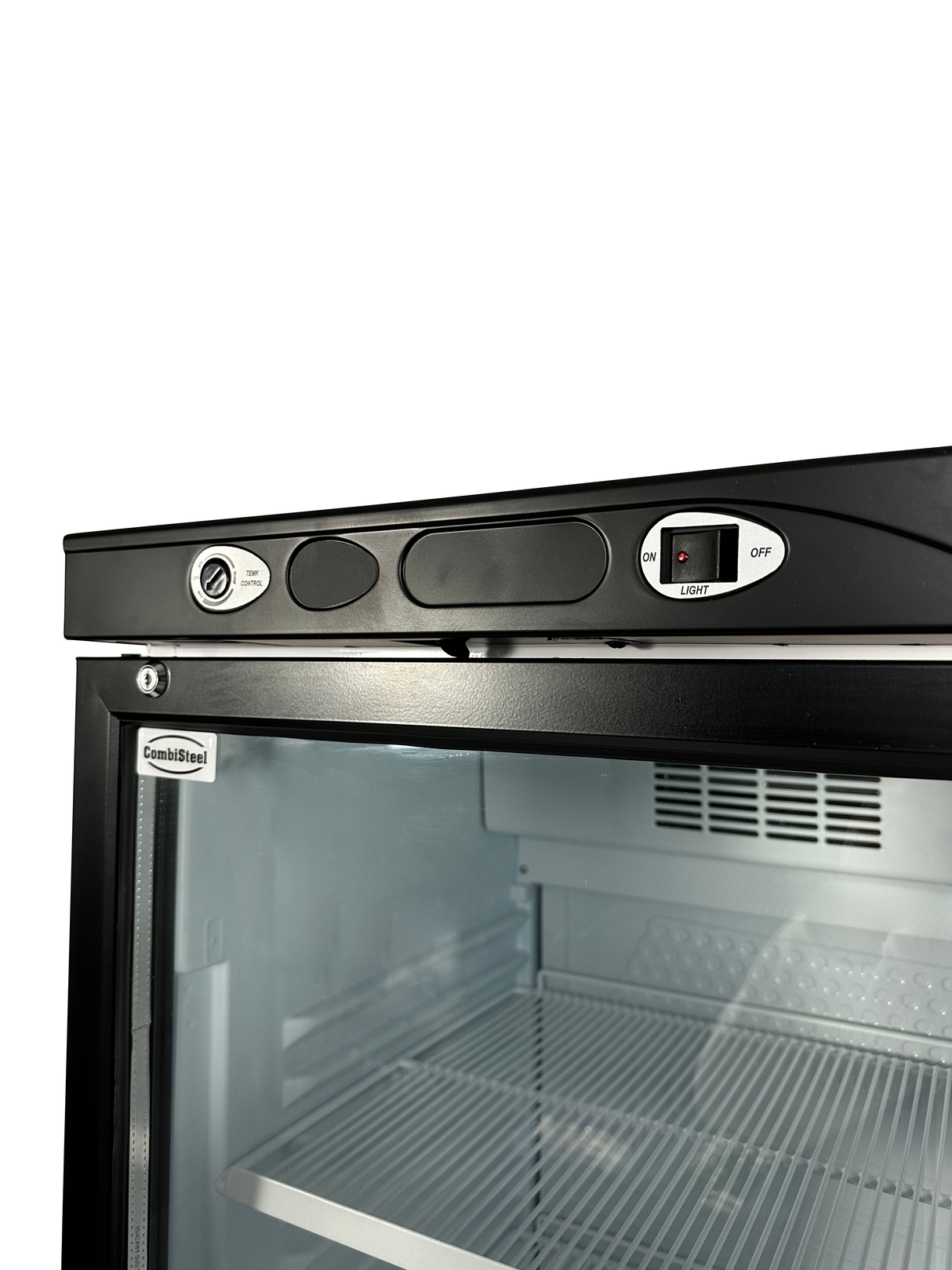 Chic 382L Combisteel Glass Door Refrigerator - Perfect for Stylish Cooling Solutions!