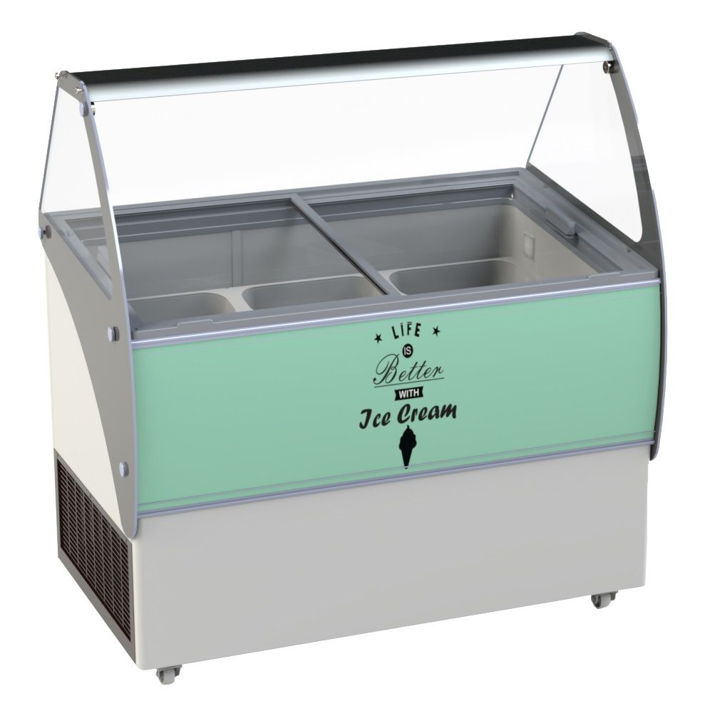 Introducing the Combisteel Malta Deluxe Ice Cream Counter Display Freezer - 13 Compartments for 5 Litre Tubs - Model 7472.0110