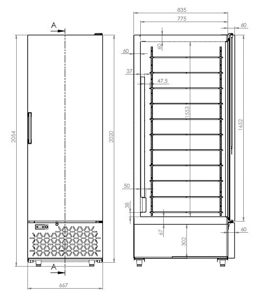 Comprehensive Combisteel Ice Cream Freezer for Perfect Storage - Model 7472.0120