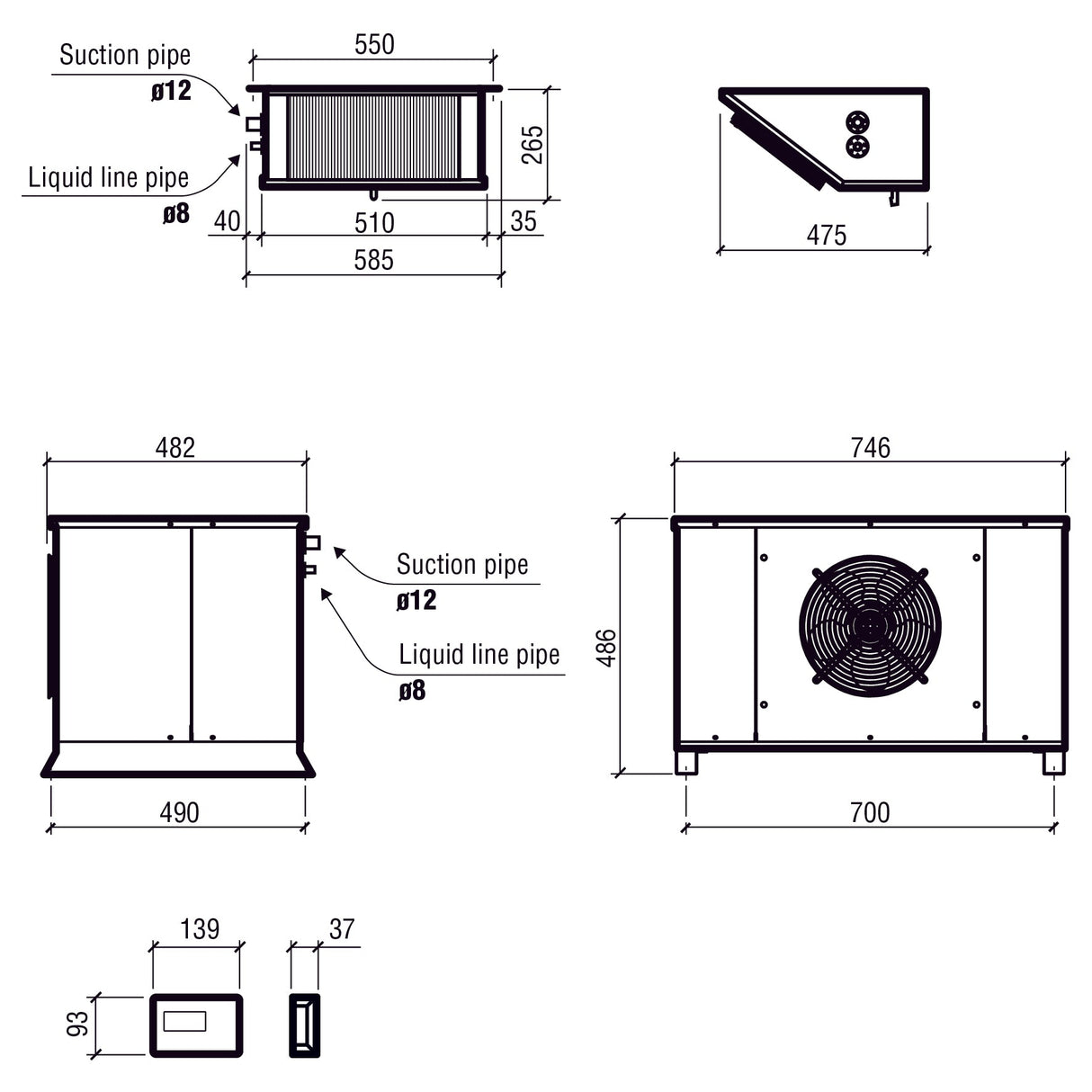 Combisteel High-Efficiency Positive Split Unit - 9.81 to 26.17 M3 Capacity (Model: 7480.0010)