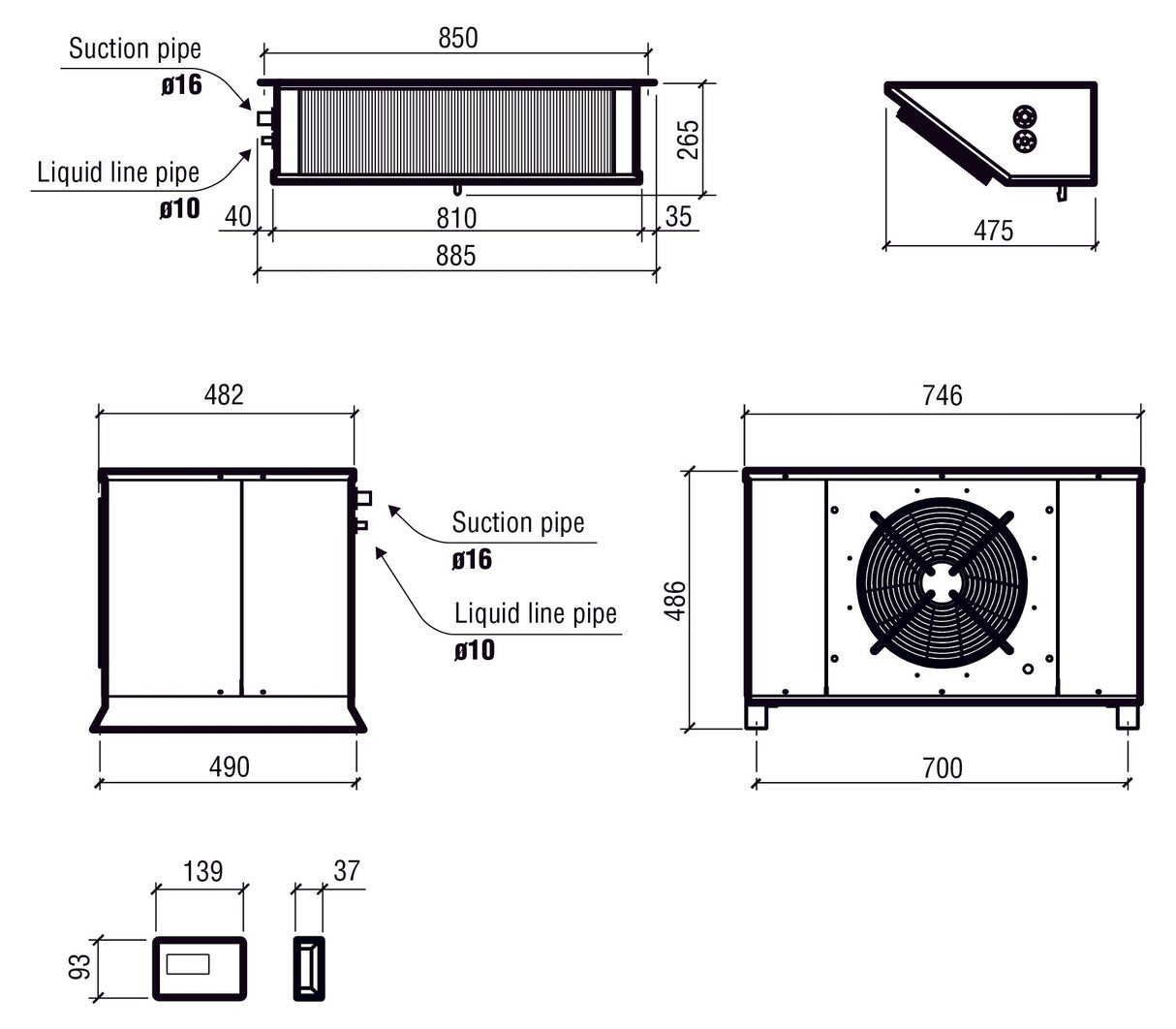 Efficient Combisteel Positive Split Air Conditioning Unit - 18.97 to 47.29 M3 Capacity - Model 7480.0015