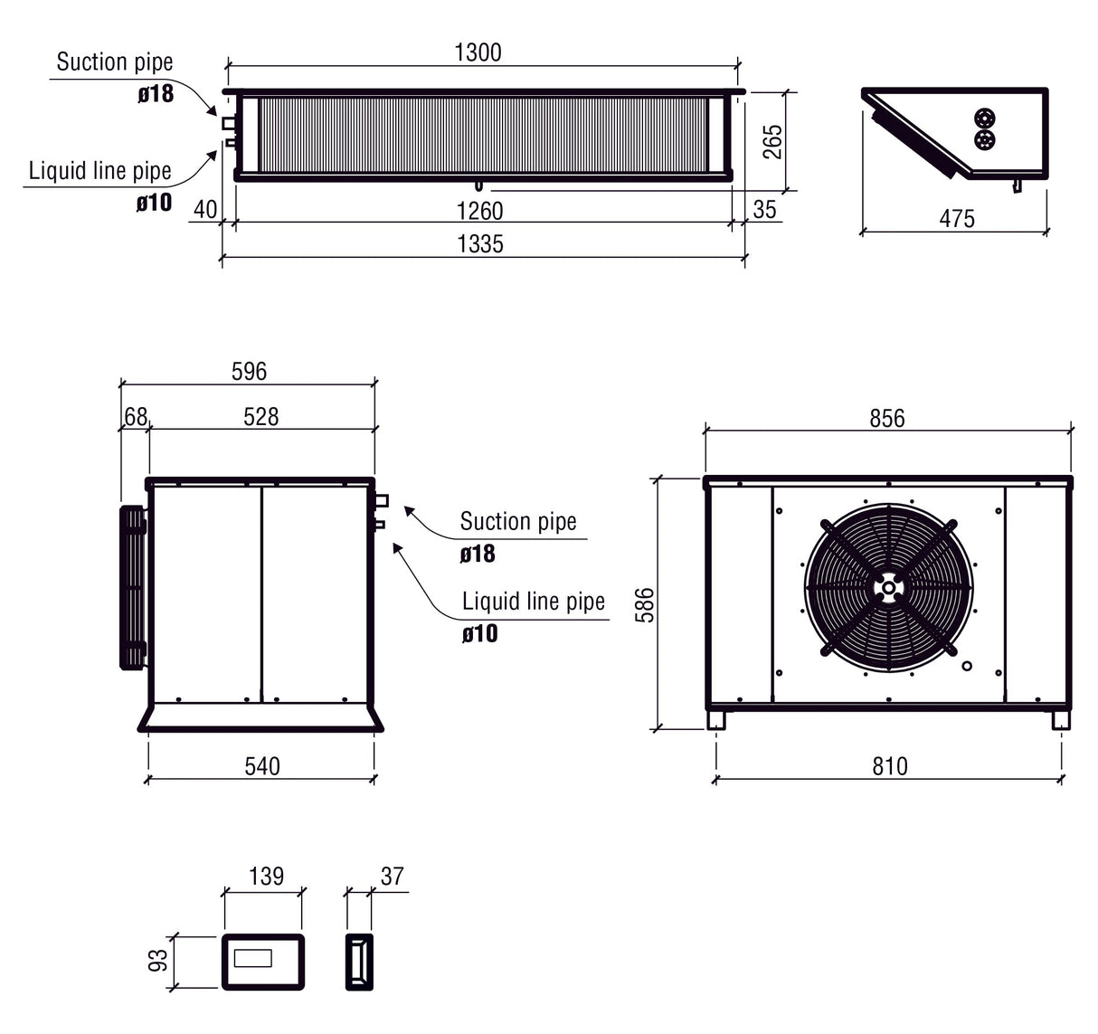 Combisteel High-Efficiency Negative Split Unit - 9.41 to 18.52 m³ Capacity (Model 7480.0055)