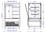 Elegant Combisteel Nero Deli Patisserie Flat Glass Display Fridge – Model 7486.0090