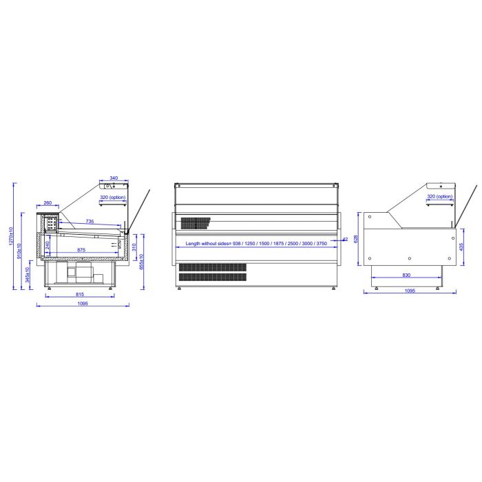 Introducing the Sleek Combisteel Morris Refrigerated Display - 1584mm Width for Optimal Freshness!