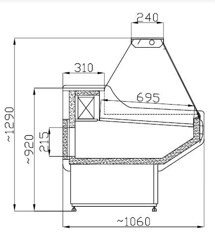 Stylish Combisteel Cold Display Oven 2.5 - *Transport Available Upon Request* - Model 7486.0030