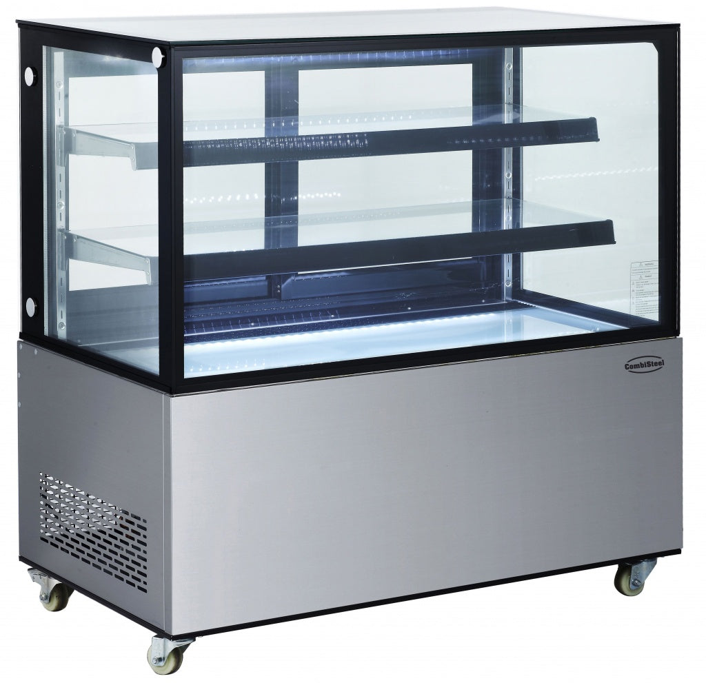 Experience Elegance with the Combisteel 370L Deli Patisserie Flat Glass Display Fridge - Model 7487.0020