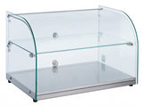 Sleek Curved Glass Countertop Display Case by Combisteel - Ambient Showcase 7487.0240