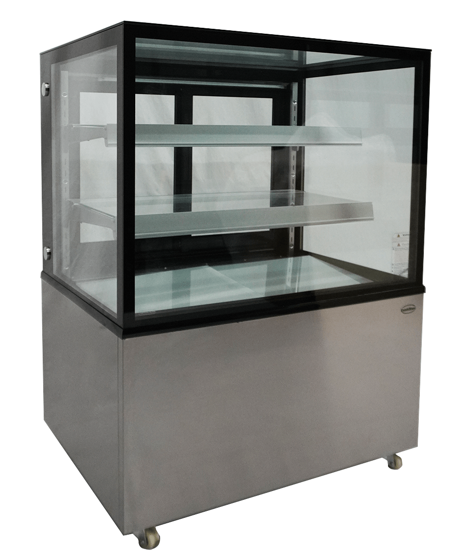 Commercial Display Fridge - Showcase your Delights: 270L Flat Glass Display Fridge for Deli and Patisserie